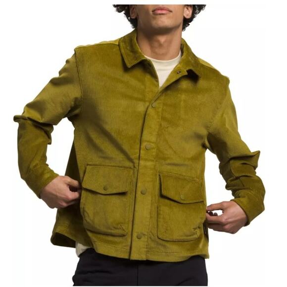 North Face TNF Utility Corduroy Shacket Sulphur Moss Green Fall Mens - Picture 1 of 14